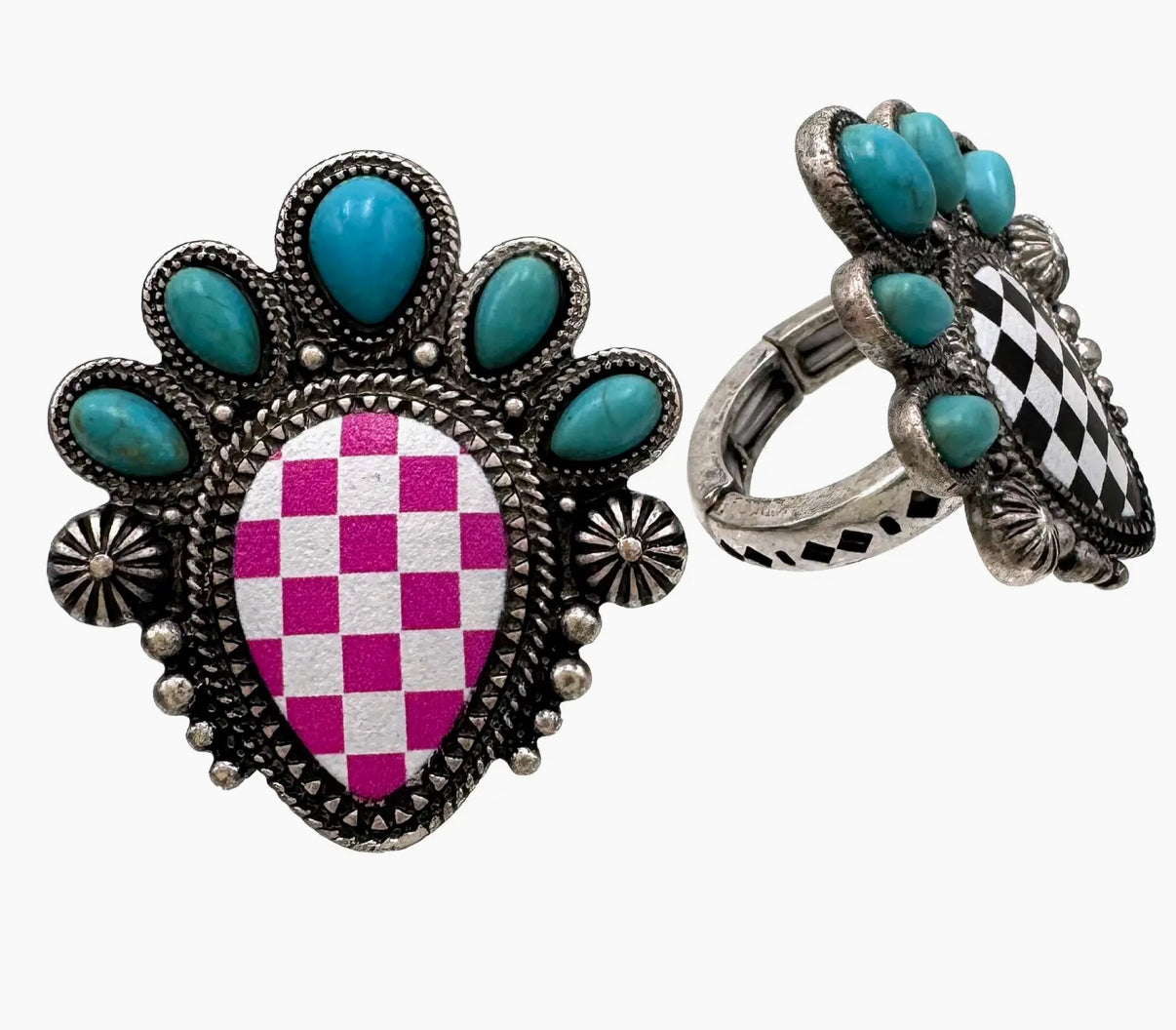 Stretch Checkered Ring