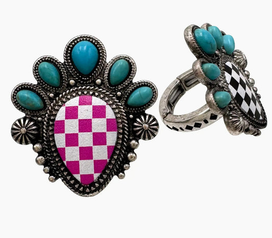 Stretch Checkered Ring